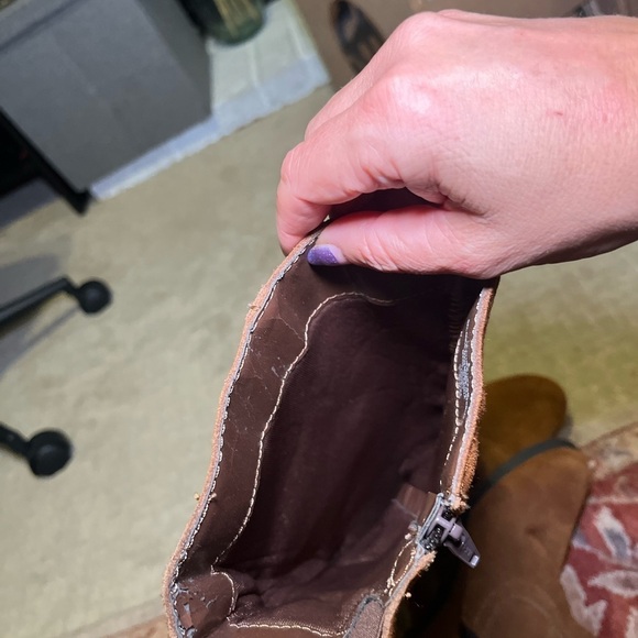 Merona brown suede boots size 8. They fall just below the knee in height. - Picture 2 of 12